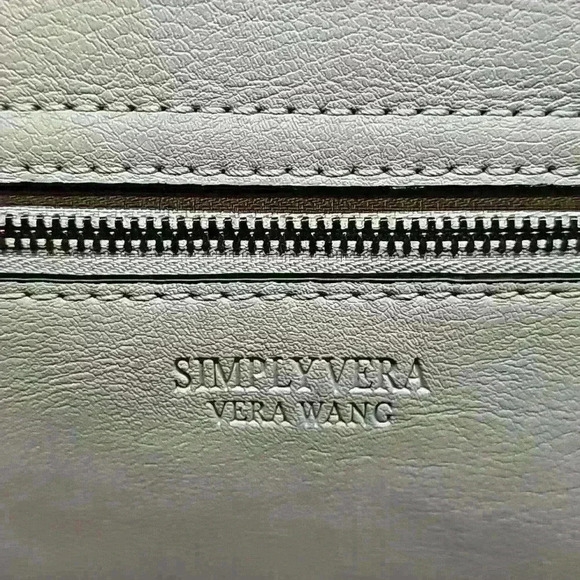 Simply Vera Vera Wang Faux Leather Baby Blue Satchel Crossbody with Poly Lining - Picture 5 of 8